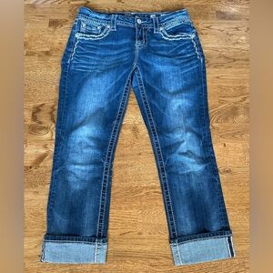 Miss Me Easy Cropped Mid Rise Capri Jean Size 28